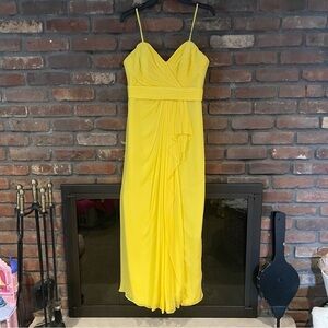 Canary Yellow Marchesa Notte Evening Gown